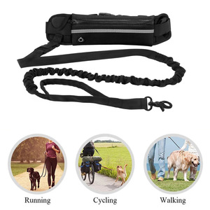 Laisse de course mains libres pour chien avec sac banane réfléchissant pour le jogging matinal et la randonnée en sentier - Product Image 4