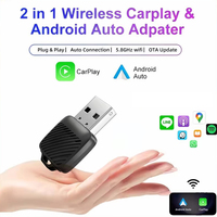 Adaptador Inalámbrico CarPlay 2026 2 en 1, Dongle de Cableado a Inalámbrico para Teléfonos Apple y Android, Plug and Play, Accesorio Universal para Auto