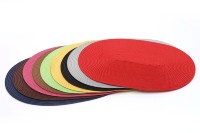 Sets de table ronds en PP tissé coloré, résistants à la chaleur et durables, pour la maison et la salle à manger