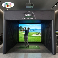 Simulateur de golf gonflable sur mesure pour la maison, enclos de practice, tente de simulateur de golf pour la pratique