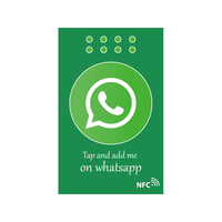 Carte Marketing NFC WhatsApp avec Puce NTAG213 de 144 Octets, Code QR Imprimé et URL Encoded