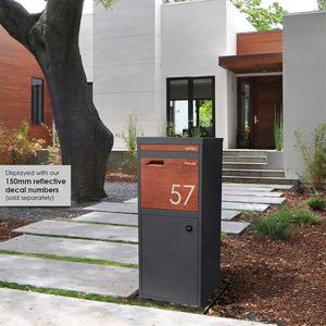 Metallo esterno in piedi cassetta postale giardino tipo cassetta delle lettere per la consegna della posta per il portico di Villa/casa o scatola dei <span class=keywords><strong>pacchi</strong></span> - Product Image 4