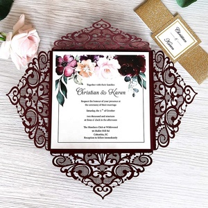 Tarjetas de invitación de boda de estilo real, sobres de lujo, venta al por mayor - Product Image 5