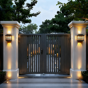 Puertas de Villa de Diseño Artístico de Lujo, Ecológicas, Duraderas, de Bajo Mantenimiento, de Aleación de Aluminio, Directas de Fábrica, Seguras - Product Image 1