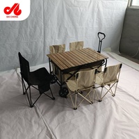 Vente en gros de DC-7803-T Poussette de plage de sable pliable en fer avec dessus de table OEM personnalisable pour le camping