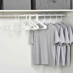 Quần Áo Nhựa Màu Trắng Móc Treo Quần Áo Móc Treo Nhựa Tiêu Chuẩn, Rãnh - Product Image 5