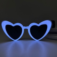 T-Worthy New LED Lunettes EL en forme de coeur Décorations de fête d'Halloween lumineuses pour le festival de musique Disco et Noël