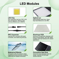 Lampadaire solaire LED extérieur étanche 100 watts, tout-en-un, pour projets extérieurs