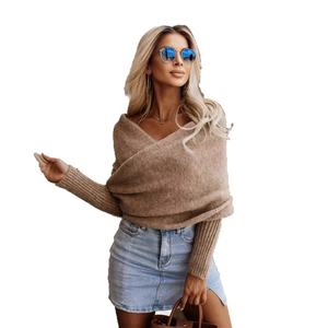Maglione da donna <span class=keywords><strong>senza</strong></span> <span class=keywords><strong>maniche</strong></span> con scollo a V, corto, casual, in maglia, stile coreano, anti-piega, stile bohémien - Product Image 5