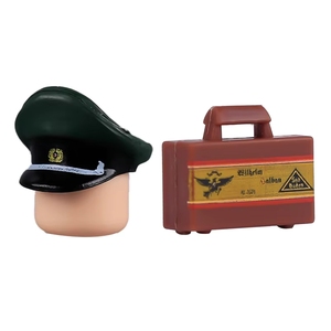 MOC WW2 Casque de soldat <span class=keywords><strong>allemand</strong></span>, accessoires de valise, blocs de construction, casquette à visière, briques, jouets - Product Image 1