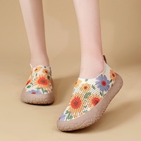 Baskets respirantes en maille pour femmes printemps-été, semelle souple, chaussures de marche décontractées colorées, antidérapantes, légères et plates