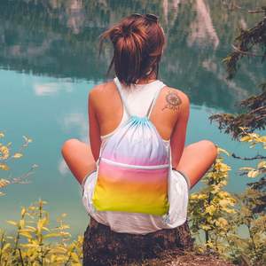 Quality Gym Shopping Exercise Yoga Travel <b>Backpack</b> Waterproof Nylon Color Gradient Nylon <b>Backpack</b> for Kids Party - Product Image 4