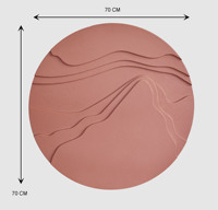 Art déco Sand Dune House Round Wall Art (LK-26098) - Décoration murale en MDF pour salon