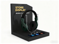 Vitrine en acrylique avec éclairage LED, haute transparence, personnalisée pour les écouteurs Bluetooth, les magasins d'expérience électronique, les centres commerciaux numériques