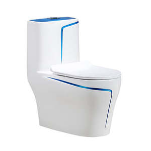 <span class=keywords><strong>WC</strong></span> Monoblocco in Ceramica di <span class=keywords><strong>Alta</strong></span> Qualità, Colore Perlato, Design Moderno e Lussuoso, Bianco e Oro, Confezione in Cartone, Modello a Due Pezzi <span class=keywords><strong>per</strong></span> Hotel - Product Image 1