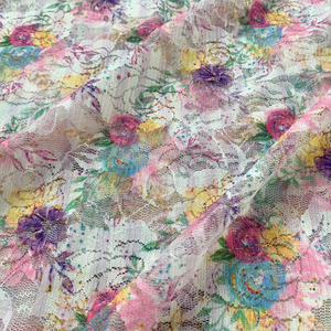 Tùy Chỉnh Ren Vải Chất Lượng Cao Hoa Thiết Kế 100% Polyester Dây Lưới Vải Ren Cho Phụ Nữ Đám Cưới - Product Image 2