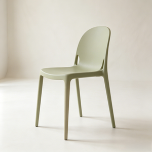 Chaise de salle à manger en plastique moulé intégré de style nordique, empilable, avec dossier minimaliste, pour <span class=keywords><strong>la</strong></span> maison, le café, le restaurant - Product Image 4