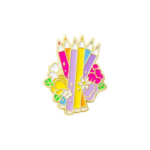 Cadeaux promotionnels de la Journée des enseignants au crayon épinglettes personnalisées à bas prix en émail dur et souple pour accessoires - Product Image 5