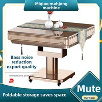Table de Mahjong Électrique Entièrement Automatique et Silencieuse OEM, Pliable, Double Usage (Mahjong Américain et Jeux de Hasard), Vente en Gros