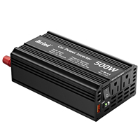 Onduleur 500W à 90% d'efficacité avec transformateur de tension compact et double charge rapide, garantie 12 mois