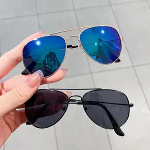 Nuovi occhiali da sole classici con montatura in metallo 2023 fashion design occhiali da sole per bambini uv400 oem