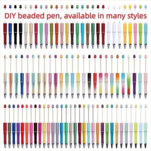 Stylos à bille en plastique vierges X910-1 pour recharge d'encre, personnalisables avec perles, vente en gros de stylos à perles pour perles focales en silicone - Product Image 2