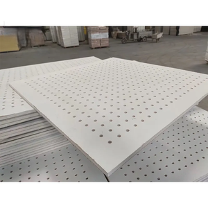 Plaques <span class=keywords><strong>de</strong></span> <span class=keywords><strong>plafond</strong></span> suspendu en plâtre perforées à trous ronds ignifuges 2x2, prix usine, pour bureaux, hôtels, écoles, musées - Product Image 3