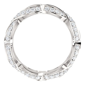 Anello Traforato a Forma di Otto per Donne, Stile Pave Scintillante con Pietre, Gioiello Minimalista alla Moda - Product Image 3