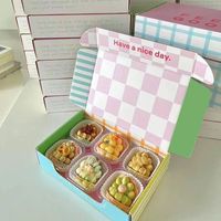 Cajas de embalaje de papel con logotipo de diseño personalizado, Impresión de grado alimenticio Eco Friend, doblar pastel, comida, galleta, pan, pastelería, Donut, macarrón