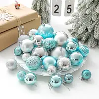 Regalos De Navidad para decoración, regalos De Navidad, 34 Uds., azul, caja De PVC, 2020