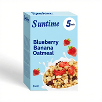 Boîtes de céréales de petit déjeuner personnalisées emballage alimentaire vide instantané de bouillie d'avoine stratification mate et avantage UV