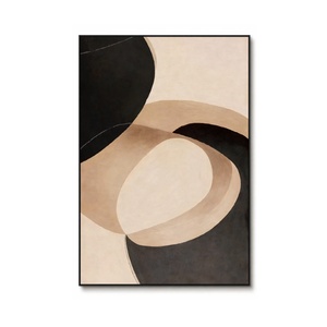 Pintura Abstracta Minimalista de Cacao, Arte Abstracto, Decoración para el Hogar y Hoteles, Arte de Pared en Lienzo, Decoración Hecha a Mano para el Interior del Hogar - Product Image 2