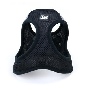 通気性メッシュ調整可能カスタムステップ空気中犬ハーネス小型犬用プルベストコントロール - Product Image 3