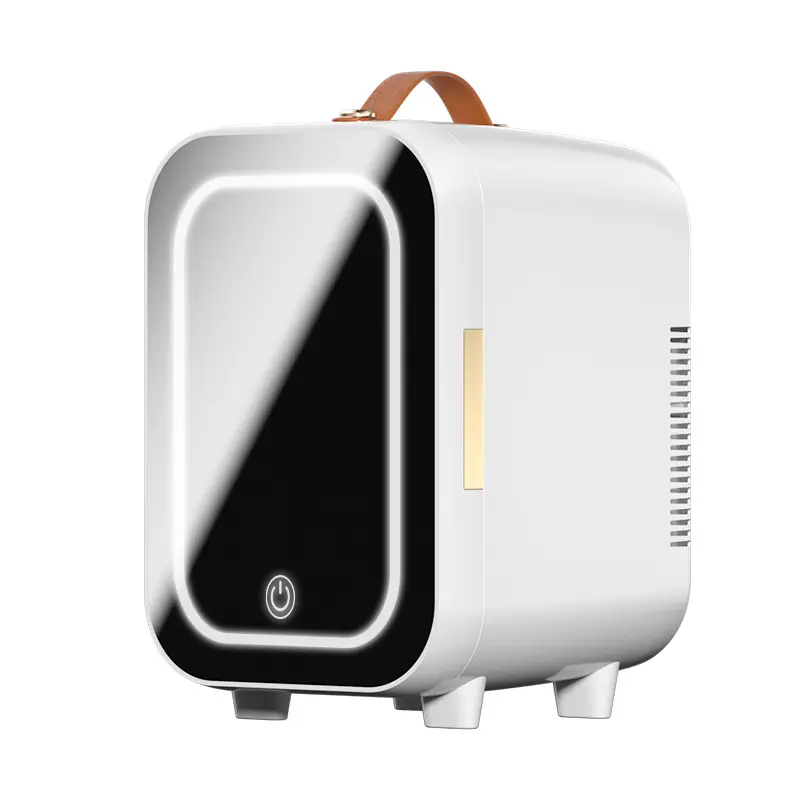 Draagbare Beauty Skincare 10l Make-Up Cosmetische Mini Koelkast Met Led Spiegel Deur Koelkast Voor Thuis Desktop