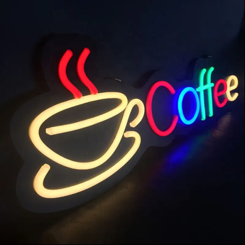 silicone flex strips wall mounted party multi colors led light custom made stop thinking and start drinks neon sign