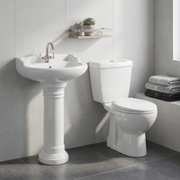 Ensemble de toilettes et lavabo de salle de bain en céramique de qualité supérieure, fabriqué en usine d'origine