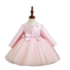 Grand nœud princesse doux enfants <span class=keywords><strong>Tutu</strong></span> enfant en bas âge fête d'anniversaire nouveau-né baptême enfants baptême bébé filles vêtements robes d'été - Product Image 6