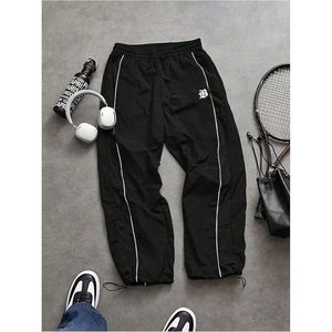 Pantalon parachute ample Y2K pour homme, léger, style streetwear décontracté, printemps - Product Image 3