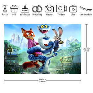 Telón <span class=keywords><strong>de</strong></span> Fondo <span class=keywords><strong>de</strong></span> Zootopia 2, Tapiz, Pancarta, Artículos <span class=keywords><strong>para</strong></span> Fiestas <span class=keywords><strong>de</strong></span> <span class=keywords><strong>Cumpleaños</strong></span>, Fondo, Póster, Accesorios <span class=keywords><strong>para</strong></span> Fotos, Decoraciones - Product Image 5
