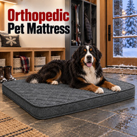 Matelas orthopédique pour chien avec dessus matelassé durable et housse imperméable pour les programmes de vente au détail d'articles pour animaux de compagnie en intérieur