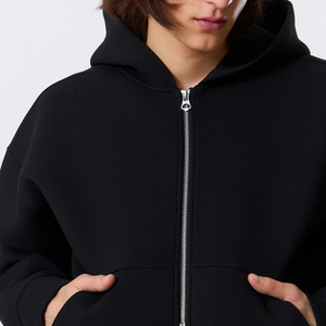 Sudadera con Capucha Personalizada de Alta Calidad para <span class=keywords><strong>Hombre</strong></span>, de Poliéster y Algodón, Estilo Holgado, Grueso, con Cierre de Cremallera - Product Image 4
