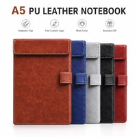 Libreta de Cuero PU A5 con Logotipo Personalizado, con Cierre Magnético, Agenda de Negocios Vintage Premium, Diario, Libro de Regalo Multicolor, Venta al Por Mayor