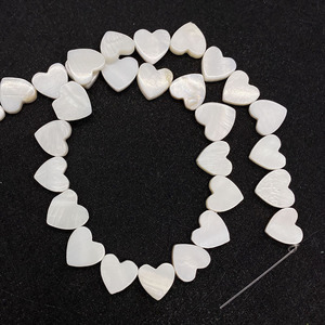 6/8/10/12mm ngọc trai nước ngọt tự nhiên trái tim màu trắng đào hình vỏ hạt để làm vòng đeo tay tự Làm Vòng Cổ Phụ kiện thủ công - Product Image 5