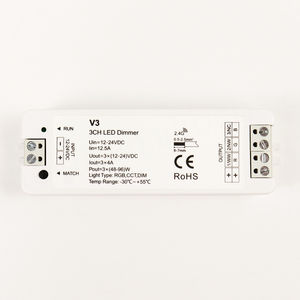 Contrôleur LED VP 4Ch V3 3Ch DC12V 24V 12/16A PWM sans fil 4 zones 2.4G RF avec télécommande R8 RT9 pour bande LED RGB RGBW - Product Image 3