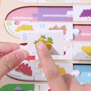 Alphabet en bois <span class=keywords><strong>orthographe</strong></span> mots Puzzle jeu jouets enfants Montessori jouets apprentissage précoce jouets éducatifs - Product Image 3