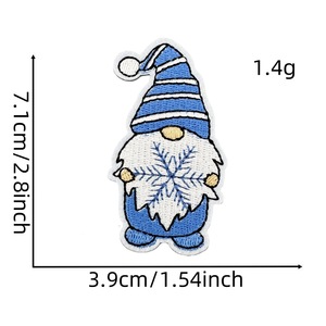 Patchs brodés en chenille 3D en forme <span class=keywords><strong>de</strong></span> sapin <span class=keywords><strong>de</strong></span> Noël, à thermocoller, faits main et personnalisés pour tenues et chapeaux festifs - Product Image 3