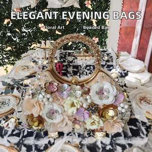 กระเป๋าถือประดับคริสตัล แฟชั่นปี 2025 สำหรับผู้หญิง เหมาะสำหรับงานแต่งงานและงานพิธีการ พร้อมการตกแต่งด้วยดอกไม้และลูกปัด - Product Image 2