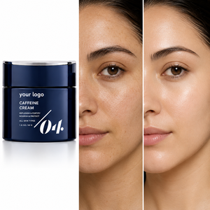Crème Hydratante Raffermissante Marque Blanche – Réduit les Ridules et le Teint Terne, Retient l'Hydratation, Protège la Barrière Cutanée – Pour Tous Types de Peau – Crème à la Caféine - Product Image 2