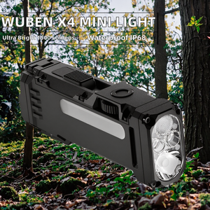 Lampe torche rechargeable <span class=keywords><strong>WUBEN</strong></span> X4 EDC RGB 1500 lumens, corps en aluminium, gradation progressive, magnétique, IP68, USB C, utilisation tactique et de camping - Product Image 1