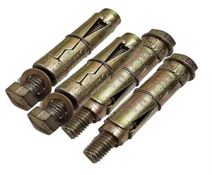 สลักเกลียวเหล็กชุบสังกะสีสีเหลืองระบบยึดคอนกรีตชนิดใหม่พร้อมส่วนประกอบพลาสติกไนลอน - Product Image 3